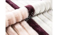 DongJing - Model 9HW0544 - Pink Purple Blue Anti-Hair Four-Color Jacquard Rabbit Hair Faux Fur Fabric