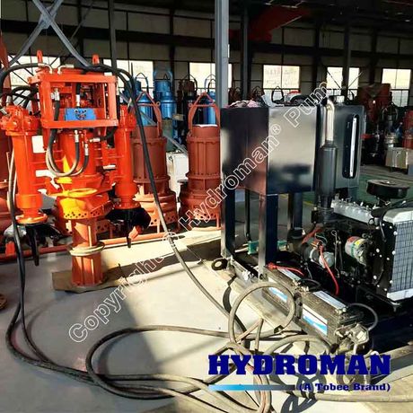 submersible gravel pump with hydraulic actuator-3