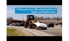 Trombia with CASE 621G, JCB 413, CAT 924 - No more six figure investments for street sweepers Video