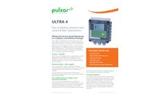 Pulsar - Model Ultra 4 - Non-Contacting, Ultrasonic, Level Control & Flow Measurement - Brochure