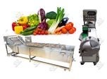 Automatic Fruit Vegetable Washing Cutting Processing Line Machine
