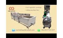 Industrial Fruit Vegetable Washing Cutting Machine Line- Video