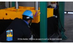 Awell Pres LT series vertical textile baler | Chamber lifting design for used cloth and more - Video