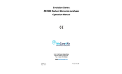 Aeris - Model AE2030 - Carbon Monoxide (CO) Analyser - Operation Manual