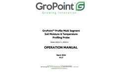 GroPoint GroPoint Profile ProfileMulti Segment Multi Segment Multi Segment Soil Moisture & Temperature Profiling Probe - Manual