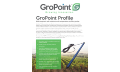 GroPoint Profile - Multi-Depth Soil Moisture and Temperature Profile Sensor - Brochure