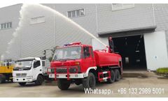Dongfeng 6X6 12 ton Off-road Fire water truck - Video