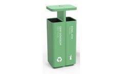 Suga - Model Code RSG01-201-01 - Two-Compartment, Outdoor Litter and Recycle Bin