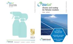 bioSol - Cleaner and Coating for PV/Solar Modules - Brochure