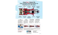 TDI - Model T30-I - Inertia Engaged Air Starter for Small to Mid Size Engines - Brochure