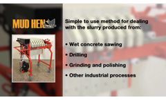 MudHen portable concrete slurry water recycling system - Video