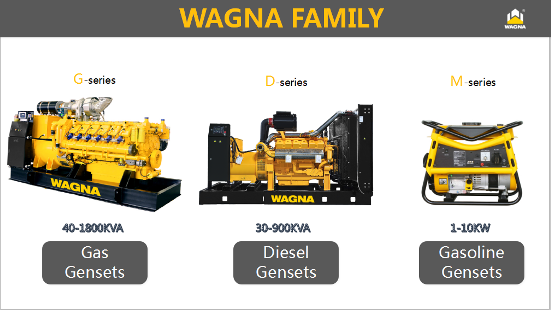 Wagna W Series Gasoline Generator Sets