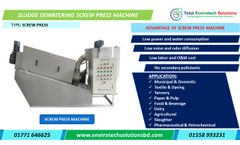 Holly Technology - Model HLDS - Sludge Dewatering Screw Press Machine