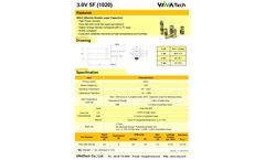 VINATech - Model 3.0V 5F (1020) - Electric Double Layer Capacitor (EDLC) - Brochure