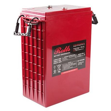Rolls Battery - Model S2-1275AGM-RE - 2V 1275A/hr Deep Cycle AGM