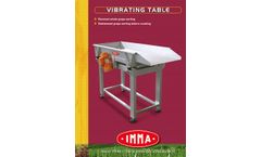 I.M.M.A. - Stainless Steel Vibrating Tables - Brochure