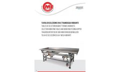 CME - Selection Vibrating Tables and Vibrating Feeding Hopper for Grape  - Brochure