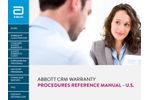 Cardiac Rhythm Management Warranty Procedures Reference - Manual