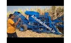 SUGARCANE HARVESTER ALL IN ONE , CUT, CLEAN AND BILLET 3 POINT ATTACHED TO TRACTOR , REQUIRE 50HP - Video