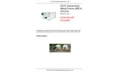 Model SCH1 - Galvanised Metal Frame (BPCH, CH110) - Brochure