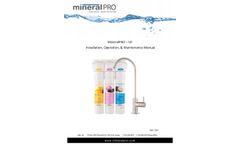 MineralPRO - Model 700 Series - Ultra Filtration Water System - Installation and Operation Manual