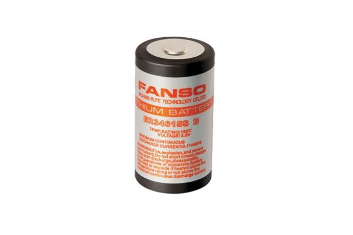 Fanso - Model ER34615S - 3.6V Lisocl2 3.6V Battery D Size High Temperature