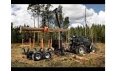 BMF 12T2Pro forestry trailer and BMF 750 crane 2020 FIN - Video