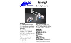 Galaxy - Model 8x4 - Dual Ceiling Mounted Light - Specifications Sheet
