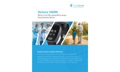 Oxitone - Model 1000M - FDA-cleared Wrist-Sensor Pulse Oximetry Monitor - Brochure