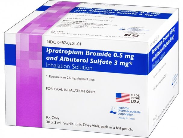 Nephron - Ipratropium Bromide 0.5 mg and Albuterol Sulfate 3 mg
