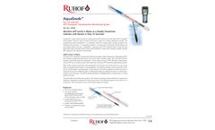Ruhof AquaSwab - Model 345AS - Water Testing Device Brochure