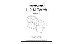 Alpha Touch - Highly Portable Lightweight Spirometer - Brochure
