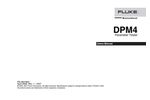 Fluke Biomedical - Model DPM4 - Vacuum Pressure Tester - User Manual