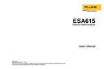 Fluke Biomedical - Model ESA615 - Electrical Safety Analyzer - User Manual