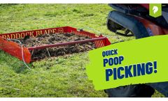 Paddock Blade Picking Up Manure With A Ride On Mower - Quick Poo Picking! - Video