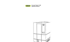 Vacuum Pump - V-100 - Operation Manual