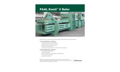 Kadant PAAL Konti - Model V - 275 to 425 i Series - Automatic Channel Baler - Brochure