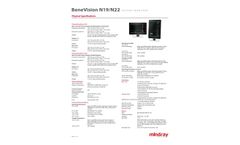 Mindray BeneVision - Model N19/N22 - Patient Monitors- Specifications Sheet