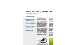 Sustainability Consulting Services Brochure