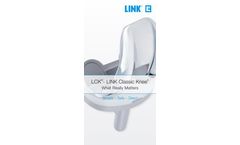 LINK - Model LCK - Classic Knee Replacement System Brochure