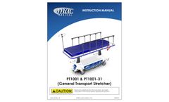 MAC Medical - Model PT1001 - General Transport Stretcher - Manual
