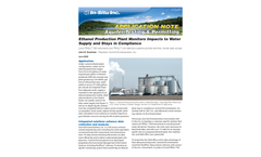 Ethanol Production Plant Monitors Impacts to Water  Supply and Stays in Compliance - Application Note