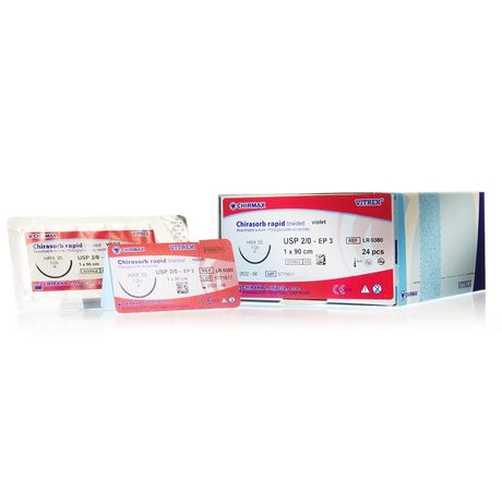 Hawksley - Model LQ 0012 - Chirasorb Rapid Braided Natural - Absorbable Suture