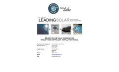 Generation One Solar Swimming Pool Single Phase Controller - Installation Manual