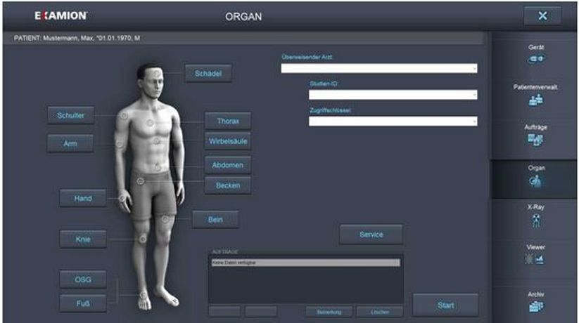 Examion - Version X-AQS - Universal Software Platform for Radiologic Image Acquisition and Management