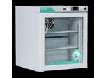 1 CU. FT. Freestanding Glass Door Countertop Refrigerator-Left Hinged