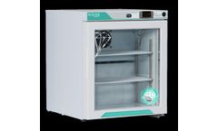White Diamond - Model PR011WWG/0 - 1 CU. FT. Freestanding Glass Door Countertop Refrigerator