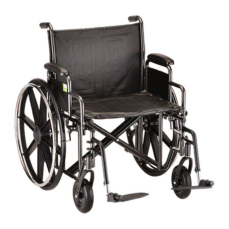 NOVA - Model 5240S - 24 inch Steel Wheelchair Detachable Arms & Footrests