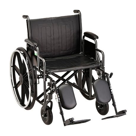 NOVA - Model 5240SE - 24inch Steel Wheelchair w/ Detachable Desk Arms & Elevating Leg Rests