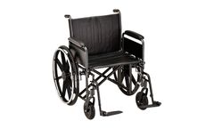 NOVA - Model 5241S - 24 inch Steel Wheelchair w/ Detachable Full Arms & Footrests